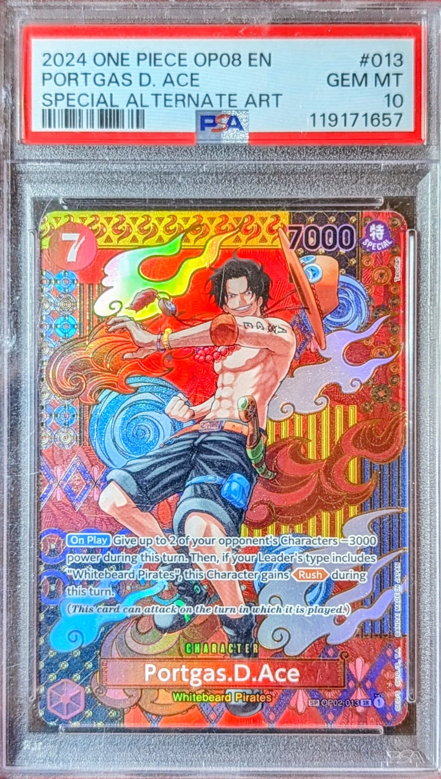 PSA 10 - Portgas D. Ace - OP02-013 (SP)