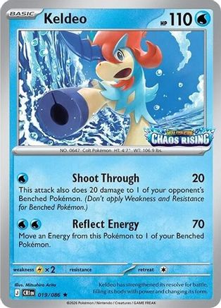 Keldeo 019/086 - Holofoil Miscellaneous Cards & Products - Rare