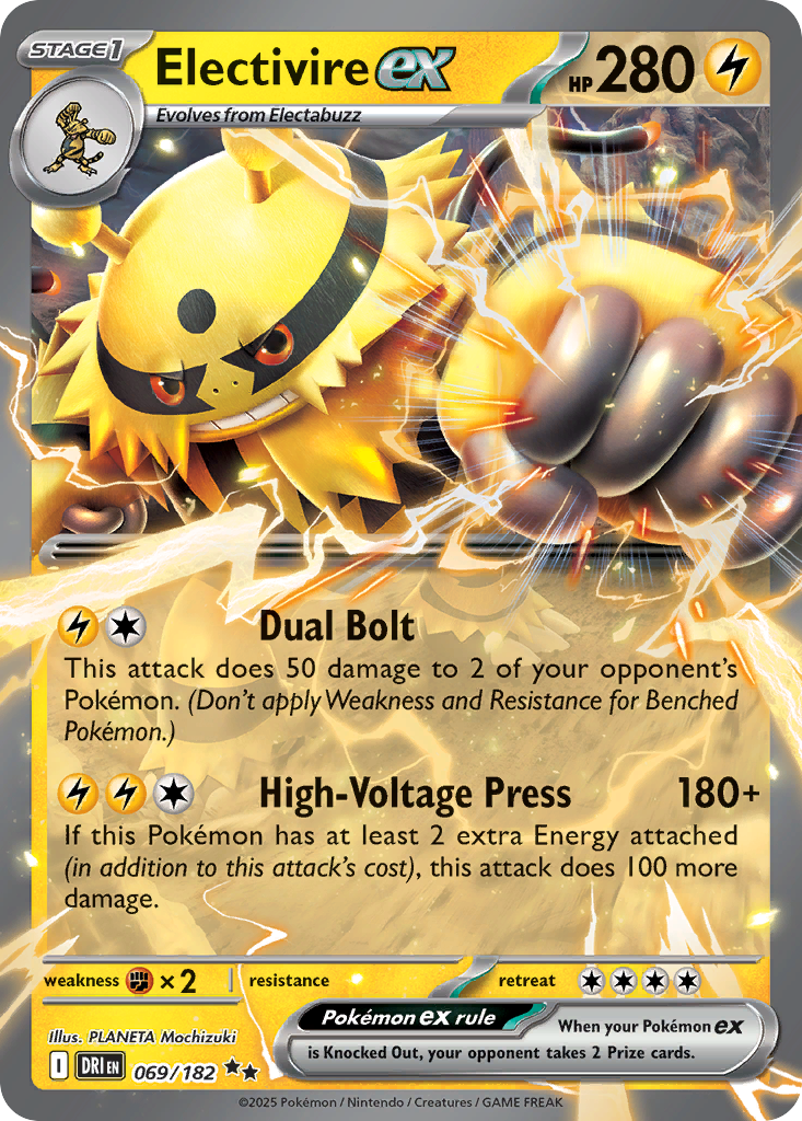 Electivire ex - 069/182 - Double Rare