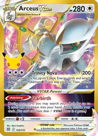 Arceus VSTAR 123/172 - Holofoil ME 30th Celebration Classic Collection - Classic Collection