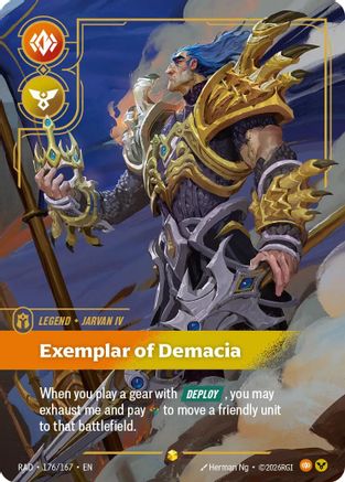 Jarvan IV, Exemplar of Demacia (Overnumbered) (176/167) - Radiance Foil