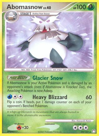 Abomasnow 019 Mysterious Treasures - Rare
