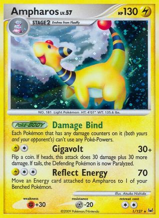 Ampharos 001 - Holofoil Platinum - Holo Rare
