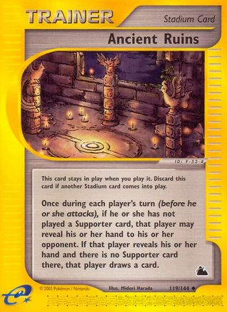 Ancient Ruins 119 - Reverse Holofoil Skyridge - Uncommon