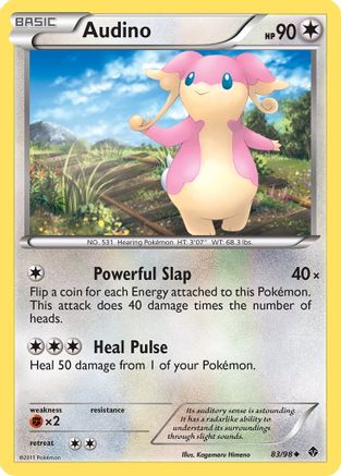 Audino 083 - Reverse Holofoil Emerging Powers - Uncommon