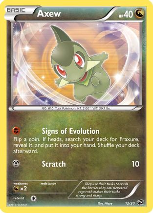 Axew (12) 012 - Holofoil Dragon Vault - Holo Rare