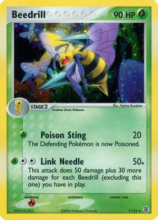 Beedrill 001/112 FireRed & LeafGreen - Holo Rare