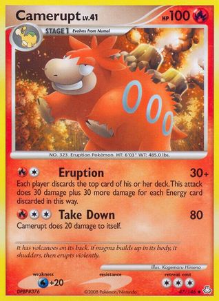 Camerupt 047 - Reverse Holofoil Legends Awakened - Uncommon