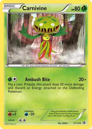 Carnivine 005 - Reverse Holofoil Legendary Treasures - Uncommon