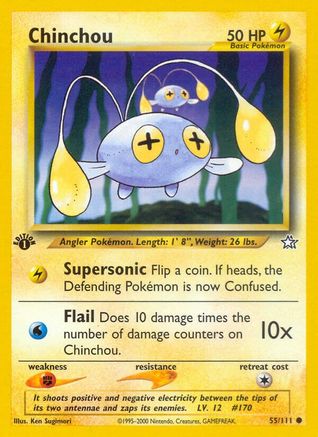Chinchou 055/111 - 1st Edition Neo Genesis - Common