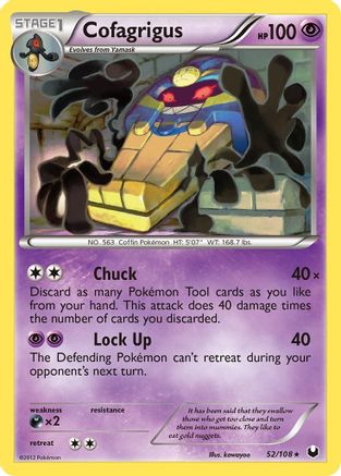 Cofagrigus 052 - Reverse Holofoil Dark Explorers - Rare