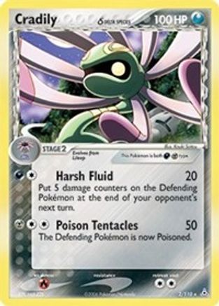 Cradily (Delta Species) 002 - Holofoil Holon Phantoms - Holo Rare