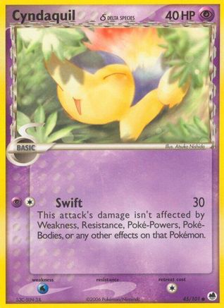Cyndaquil (Delta Species) 045/101 - Reverse Holofoil Dragon Frontiers - Common