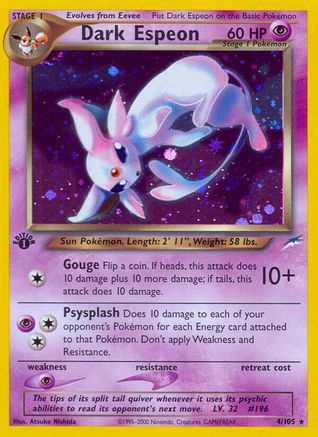 Dark Espeon 004 - Unlimited Holofoil Neo Destiny - Holo Rare