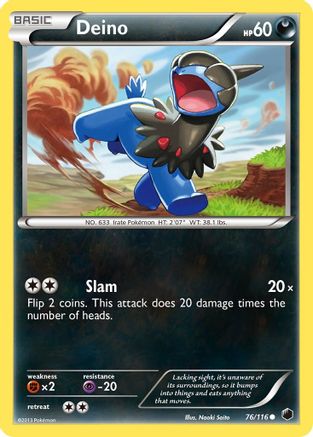 Deino (76) 076 - Reverse Holofoil Plasma Freeze - Common