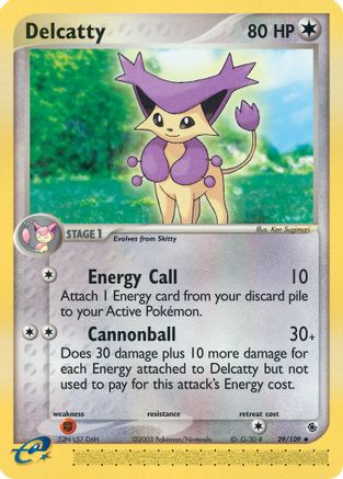 Delcatty 029/109 - Reverse Holofoil Ruby and Sapphire - Uncommon