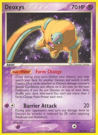 Deoxys (Defense Forme) 018 - Reverse Holofoil Deoxys - Rare
