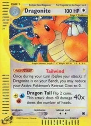 Dragonite (9) 009 - Reverse Holofoil Expedition - Holo Rare