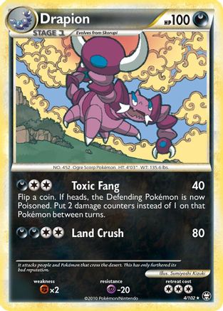 Drapion 004/102 - Holofoil Triumphant - Holo Rare