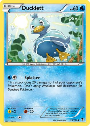 Ducklett 029 - Reverse Holofoil Plasma Blast - Common