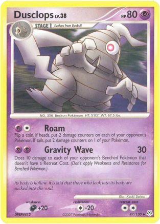 Dusclops 047 - Reverse Holofoil Diamond and Pearl - Uncommon
