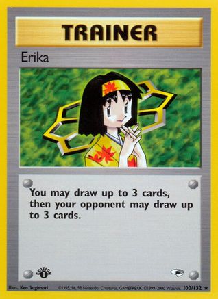 Erika (100) 100/132 - 1st Edition Gym Heroes - Rare