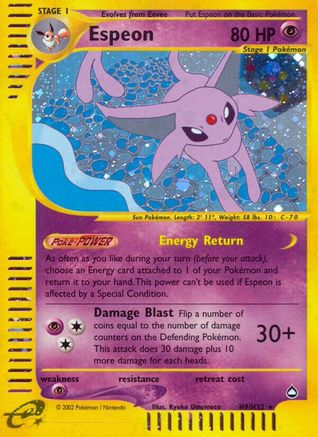 Espeon (H9) 0H9 - Holofoil Aquapolis - Holo Rare