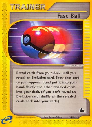 Fast Ball 124/144 - Reverse Holofoil Skyridge - Uncommon