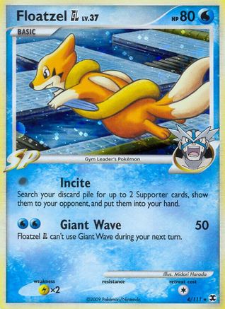 Floatzel GL 004 - Holofoil Rising Rivals - Holo Rare