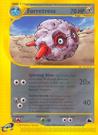 Forretress (9) 009 - Reverse Holofoil Skyridge - Rare