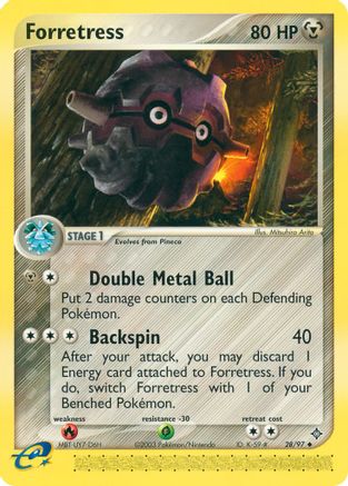 Forretress 028 - Reverse Holofoil Dragon - Uncommon