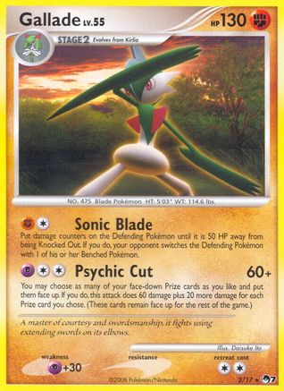 Gallade 002 - Holofoil POP Series 7 - Rare
