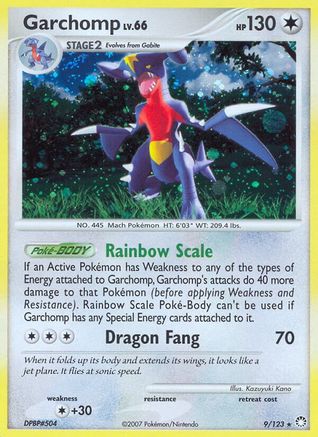 Garchomp 009/123 - Holofoil Mysterious Treasures - Holo Rare