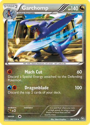 Garchomp (90) 090 - Reverse Holofoil Dragons Exalted - Holo Rare