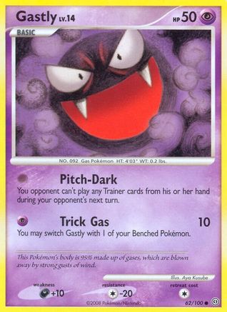 Gastly 062/100 - Reverse Holofoil Stormfront - Common