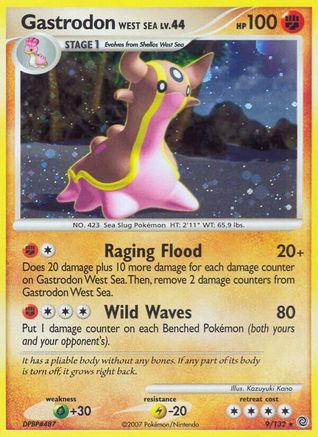 Gastrodon West Sea 009 - Reverse Holofoil Secret Wonders - Holo Rare