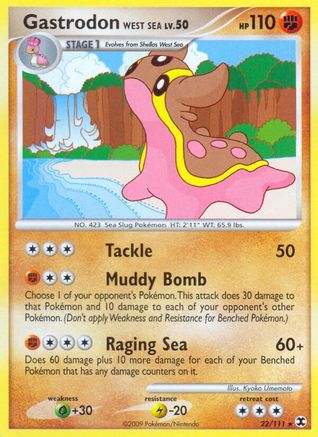 Gastrodon West Sea 022 - Reverse Holofoil Rising Rivals - Rare