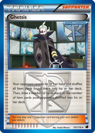 Ghetsis (Team Plasma) 101/116 - Reverse Holofoil Plasma Freeze - Holo Rare