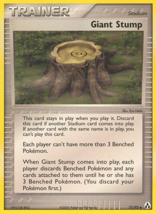 Giant Stump 075 - Reverse Holofoil Legend Maker - Uncommon