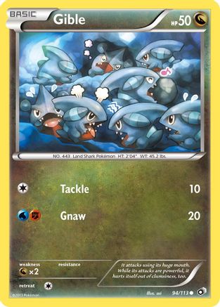 Gible 094/113 Legendary Treasures - Common