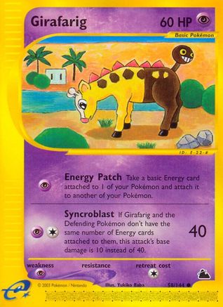 Girafarig 058 - Reverse Holofoil Skyridge - Common