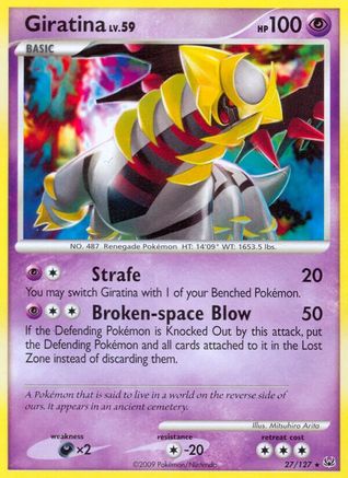 Giratina (27) 027 - Reverse Holofoil Platinum - Rare