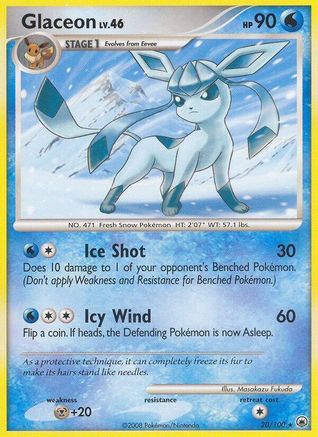 Glaceon (20) 020 - Reverse Holofoil Majestic Dawn - Rare