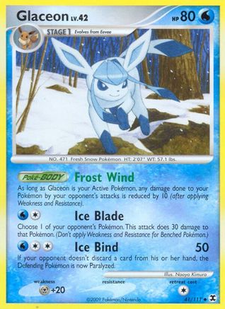Glaceon 041/111 - Reverse Holofoil Rising Rivals - Uncommon