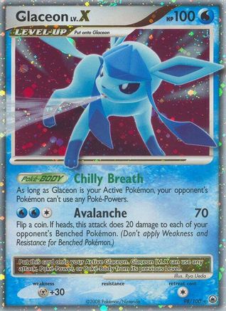 Glaceon LV.X 098 - Holofoil Majestic Dawn - Ultra Rare