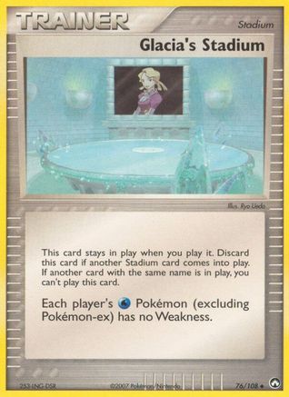 Glacia's Stadium 076 - Reverse Holofoil Power Keepers - Uncommon