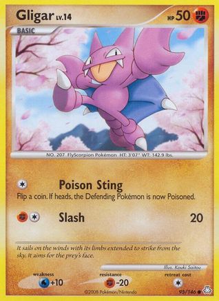 Gligar (95) 095 - Reverse Holofoil Legends Awakened - Common