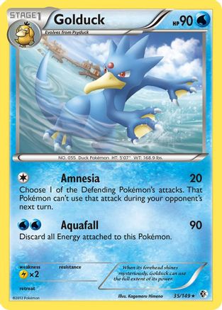 Golduck (35) 035 - Reverse Holofoil Boundaries Crossed - Rare