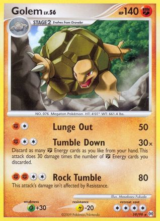 Golem 019 - Reverse Holofoil Arceus - Rare