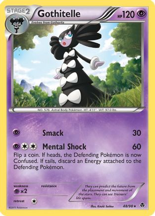 Gothitelle (48) 048 - Reverse Holofoil Emerging Powers - Rare